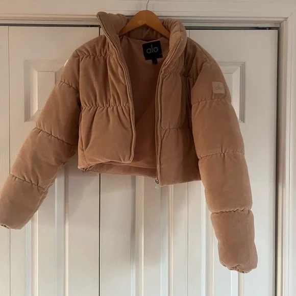 ALO Yoga Taupe Corduroy Puffer Jacket - Picture 8 of 8